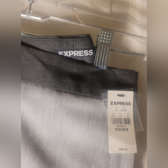 EXPRESS Gray Slim Fit Trousers. Size 10 NWT - Picture 2 of 3
